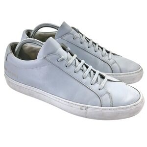 Common Projects Achilles Low Shoes Womens Size 11 Blue Leather Low Top Sneakers